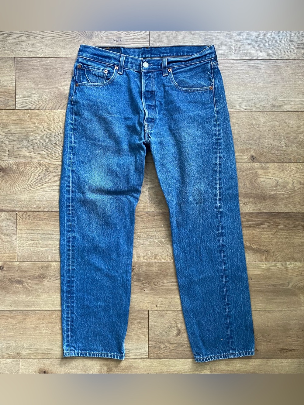 Levis 501 XX Vintage Jeans Y2K Denim Straight Fit Blue 32 x 28 Unisex Button Fly